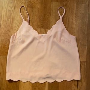 LUSH Pink Scalloped Tee